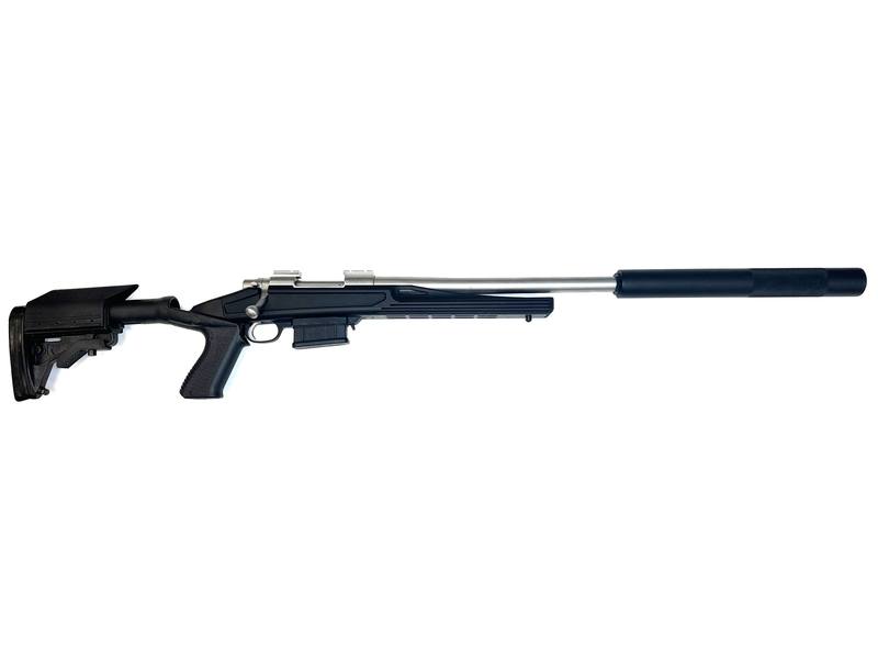 Buy 22-250 Howa 1500 Stainless Axiom 24" Heavy Barrel with Silencer in NZ New Zealand.