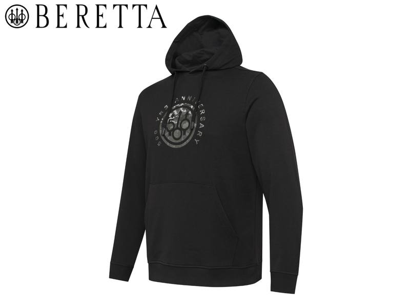 Buy Beretta Hoodie 500 Years Black with Camo Logo in NZ New Zealand.