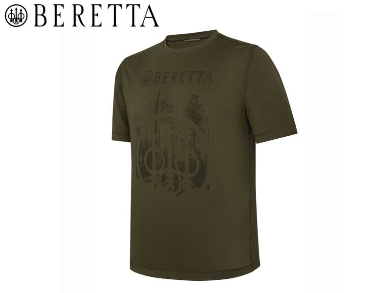 Buy Beretta Outline T-Shirt Dark Olive in NZ New Zealand.