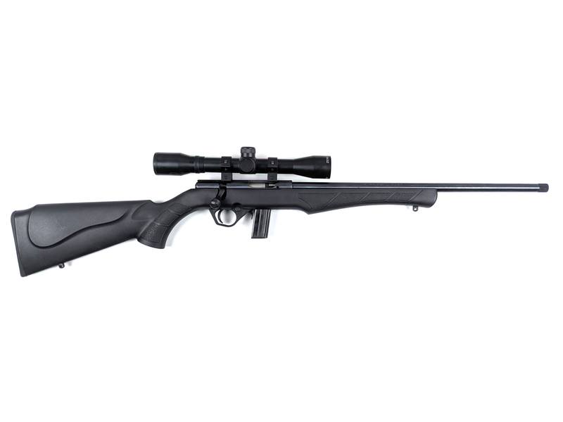 Buy 22 Rossi 8122 Blued Synthetic 18" Threaded with Scope in NZ New Zealand.