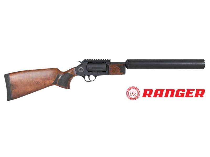 Buy 410ga Ranger Revolver Shotgun with Turkish Walnut Stock, Matte Black 13" Full Barrel Silencer in NZ New Zealand.