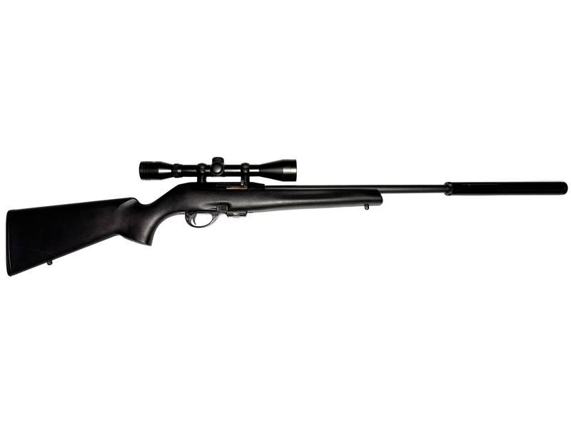 Buy 22 MAG Remington 597 MAG Blued Synthetic with Scope and Silencer in NZ New Zealand.