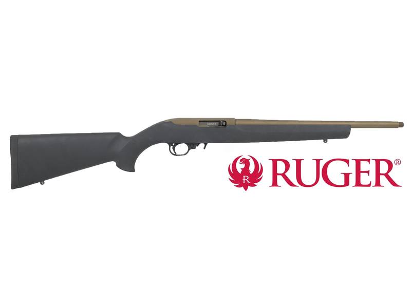 Buy 22 Ruger 10/22 Bronze Cerakote Hogue Stock 16" Threaded in NZ New Zealand.