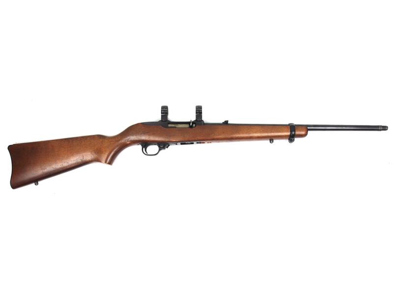 Buy 22 Mag Ruger 10/22 Blued Wood 20" Threaded Rings in NZ New Zealand.
