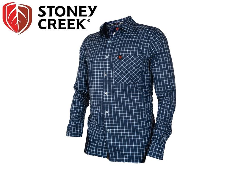 Buy Stoney Creek Long Sleeve Checkmate Shirt Navy in NZ New Zealand.