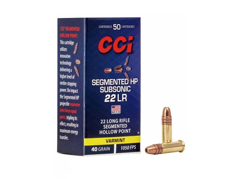 Buy CCI 22LR Segmented HP Subsonic 40gr Segmented Hollow Point 1050fps in NZ New Zealand.