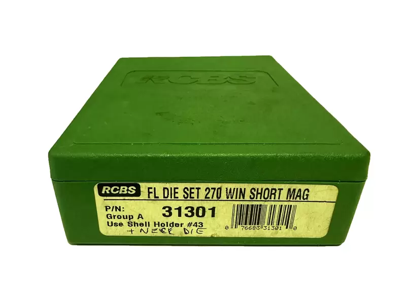 Buy Second Hand RCBS 3 Die Set 270WSM Full Length Group A + Neck Sizing Die in NZ New Zealand.