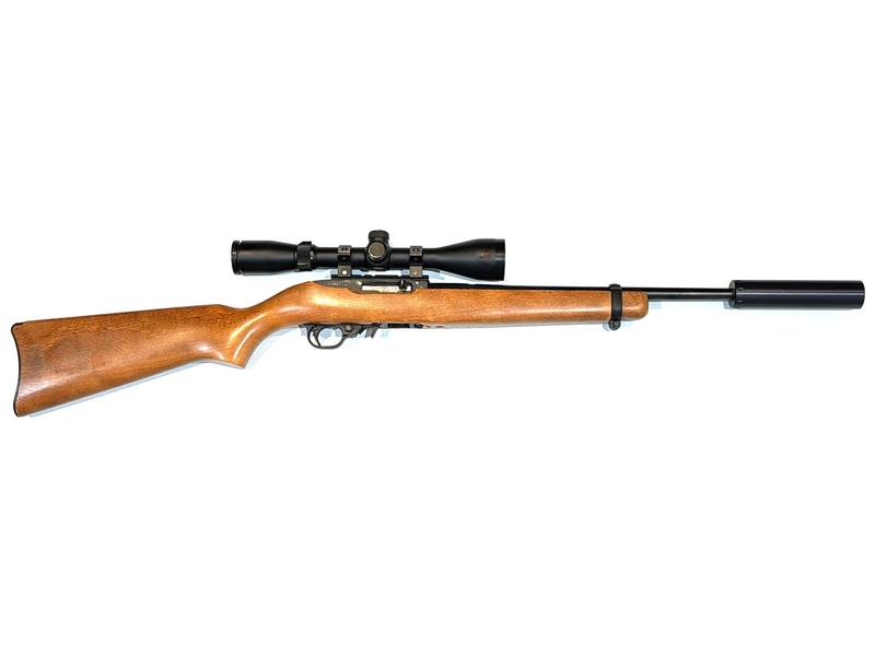 Buy 22 Ruger 10/22 Blued Wood with Scope and Silencer in NZ New Zealand.