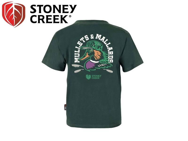 Buy Stoney Creek Kids Shirt Mullets & Mallards Green in NZ New Zealand.
