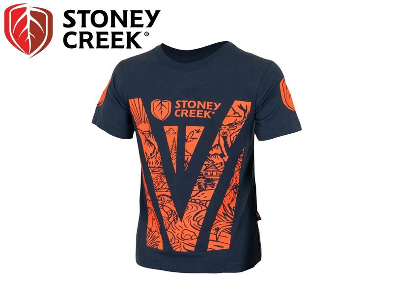 Buy Stoney Creek Kids Tee Loud, Proud and Passion Navy/Orange in NZ New Zealand.