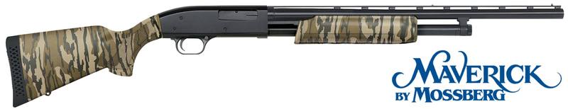 Buy 20ga Mossberg Maverick 88 Bantam 22" Interchoke Pump-Action | Bottomland Camouflage in NZ New Zealand.