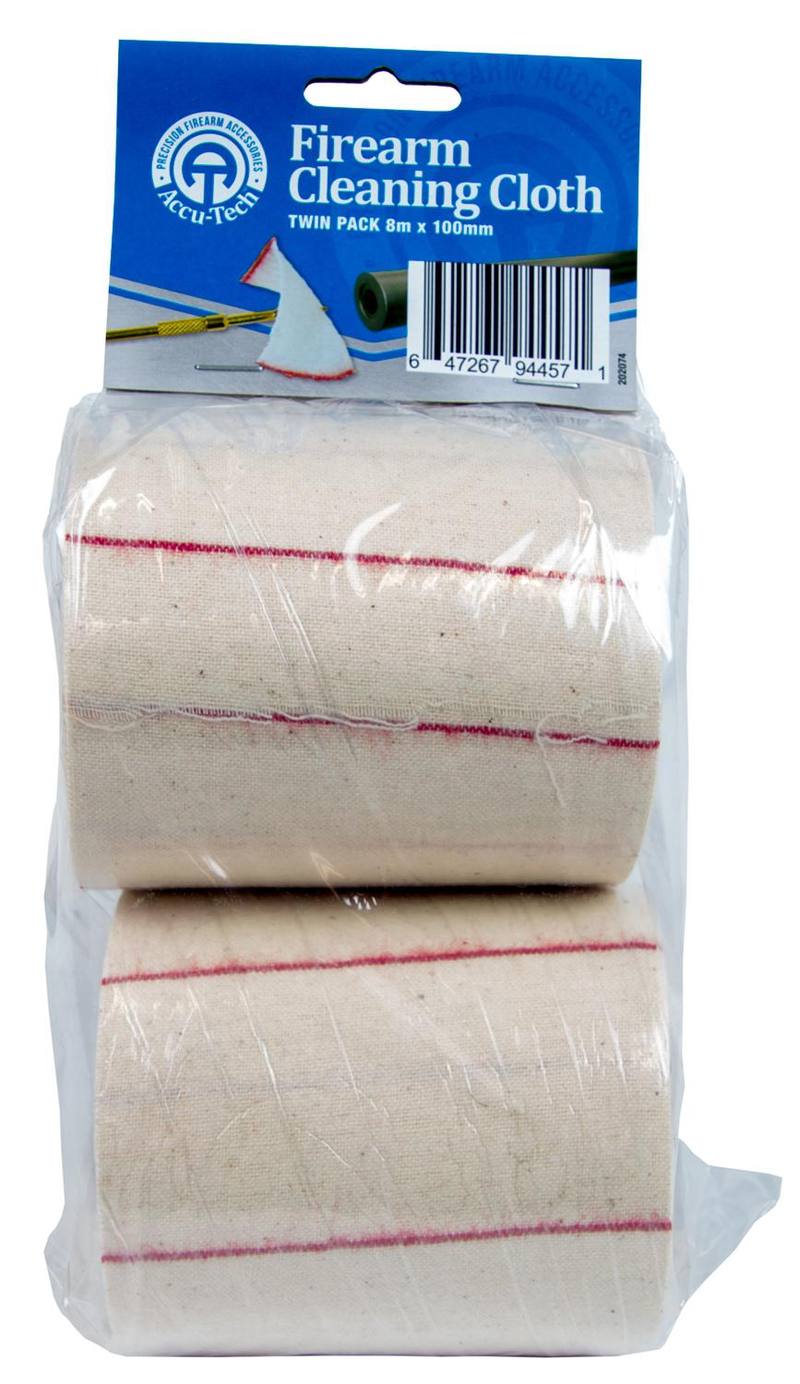 Buy Accu-Tech 4x2" Gun Cleaning Cloth Twin Roll Pack | 10m Length in NZ New Zealand.
