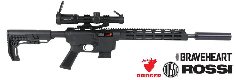 Buy 22 Rossi 7022 Delta Tac Adjustable Stock 14.5" Ranger 1-8x24 Silencer Package in NZ New Zealand.