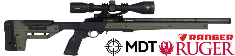 Buy 22 Ruger 10/22 with MDT Oyrx stock, Ranger 4-12x42 & Carbon Fibre Tension Barrel in NZ New Zealand.