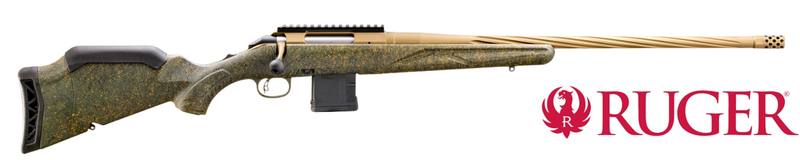 Buy 223 Ruger American G2 Predator Cerakote/Green Splatter 22" Spiral Fluted & Threaded in NZ New Zealand.