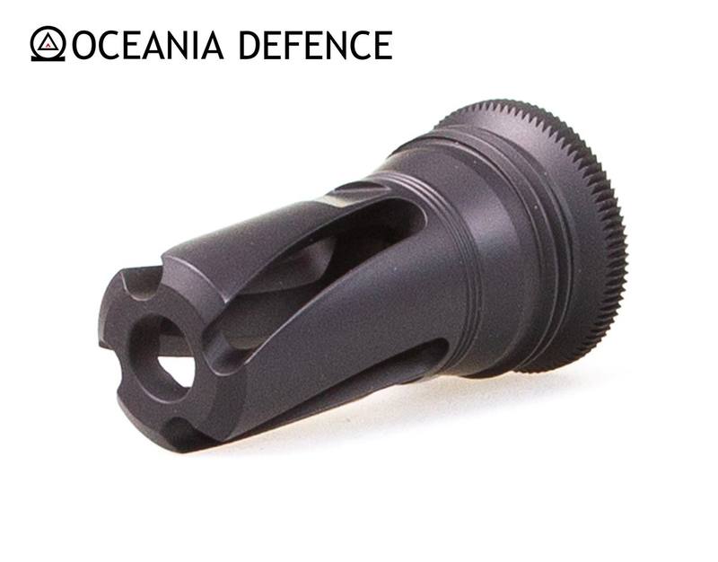 Buy Oceania Defence 5.56 Ratchet Lock Cyclone Muzzle Brake in NZ New Zealand.