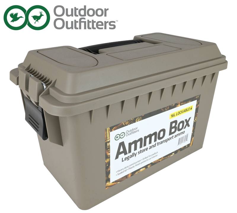 Buy Outdoor Outfitters Fat 50 Cal Polymer Lockable Storage/Ammo Box | Flat Dark Earth *16L in NZ New Zealand.