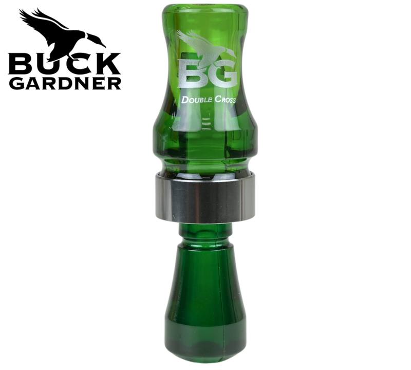 Buy Buck Gardner Duck Call 'Double Cross' Green Poly Double Reed in NZ New Zealand.