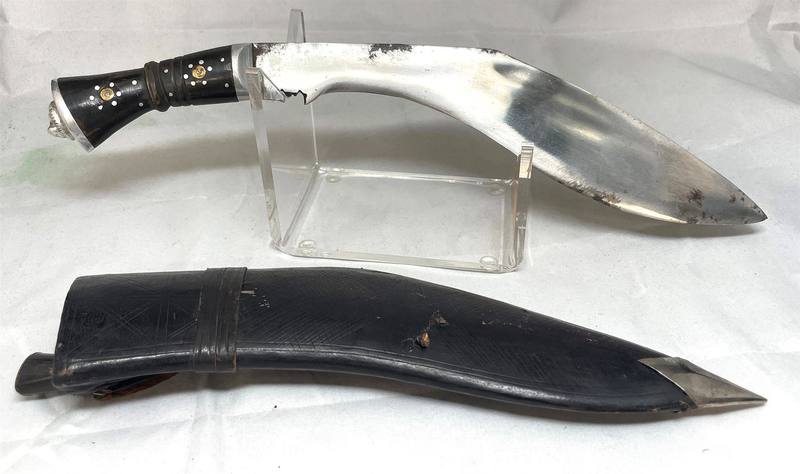 Buy Second Hand Indian Kukri Curved 9" Knife with Sheath in NZ New Zealand.