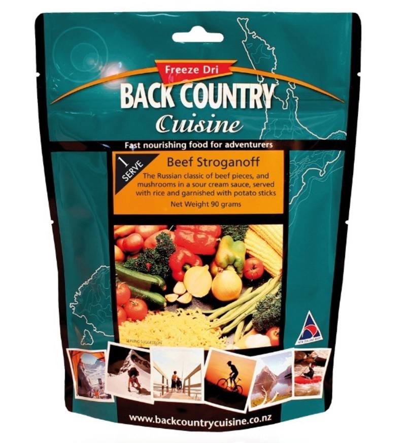 Buy Back Country Cuisine Freeze Dri Meal: Beef Stroganoff in NZ New Zealand.