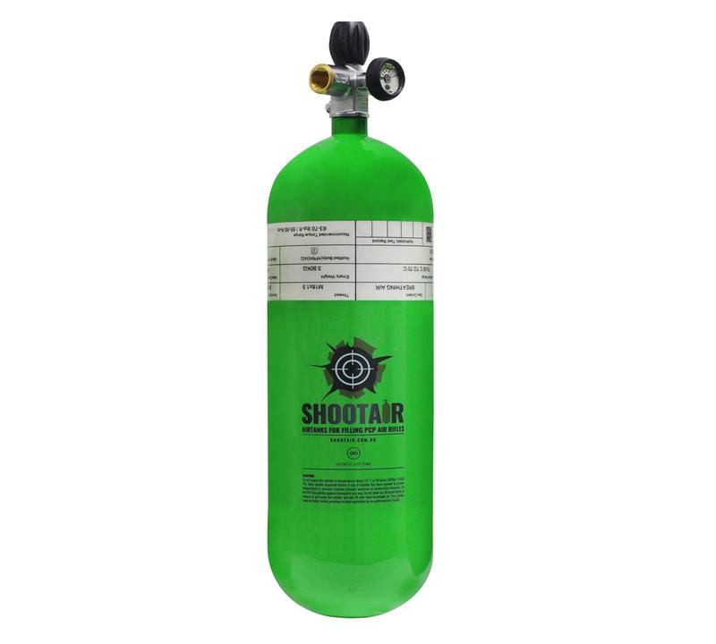 Buy Secondhand Shootair 9 Litre PCP Air Rifle Charging Bottle with Valve & Charging Equipment in NZ New Zealand.