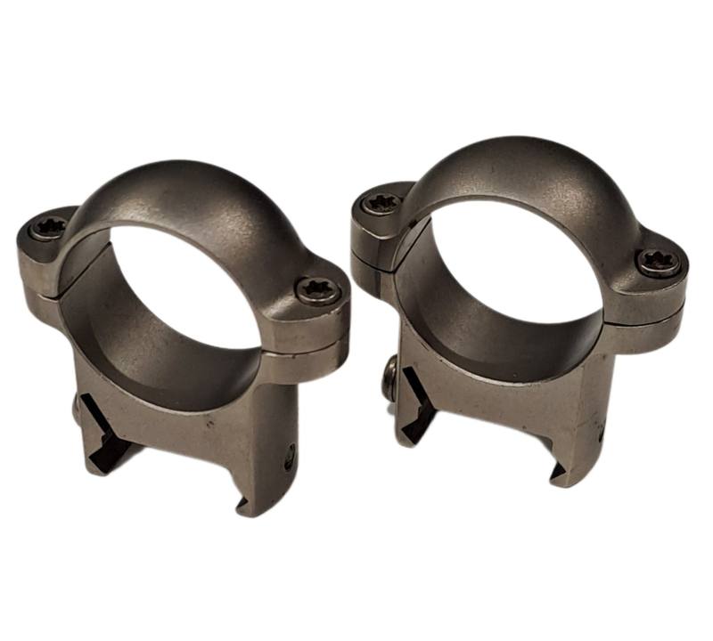 Buy Secondhand Burris Zee 1" Weaver Nickel Medium Rings in NZ New Zealand.