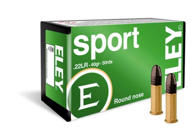 Buy ELEY 22 LR 40gr Sport Round Nose 1000fps in NZ New Zealand.