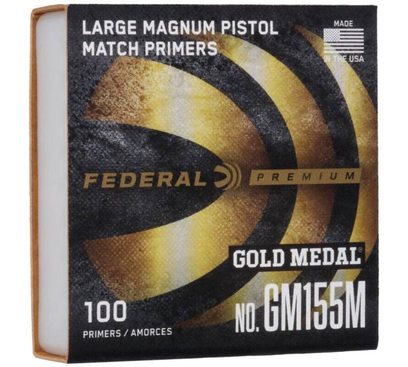 Buy Federal Gold Medal Centerfire Primer .155 Large Magnum Pistol Match | 100 Primers in NZ New Zealand.