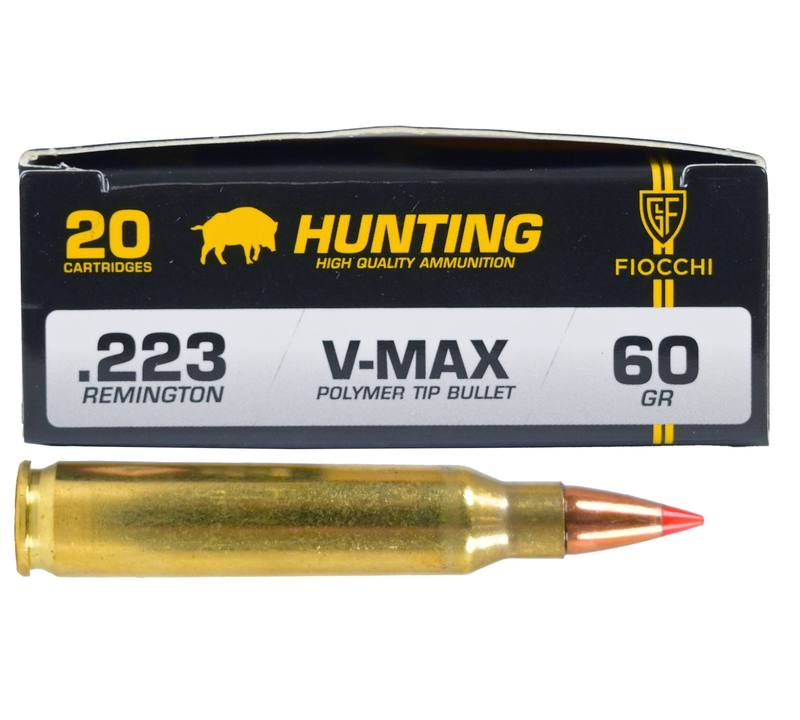 Buy Fiocchi 223 Hunting 60gr V-Max Polymer Tip 20 Rounds in NZ New Zealand.