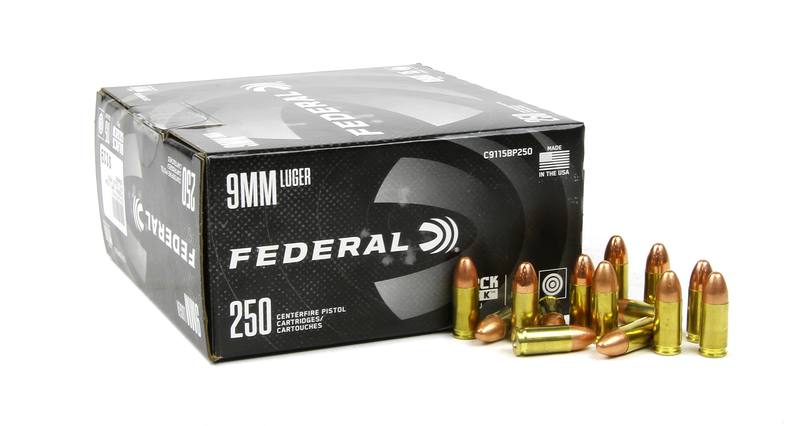 Buy Federal 9mm Black 115gr Full Metal Jacket *250 Rounds in NZ New Zealand.