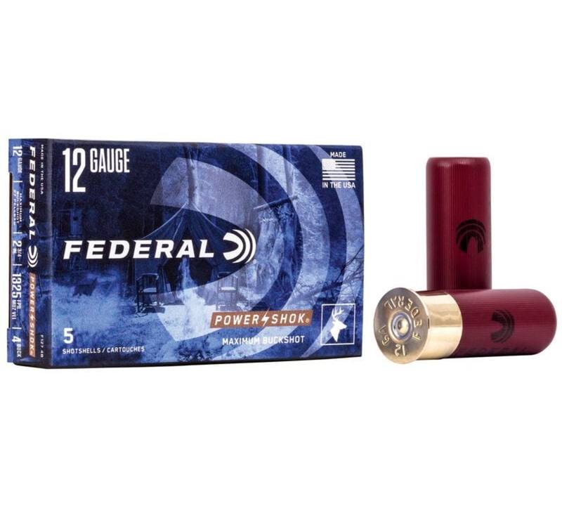 Buy Federal 12ga #4 70mm Buckshot Power-Shok | 5 Rounds in NZ New Zealand.