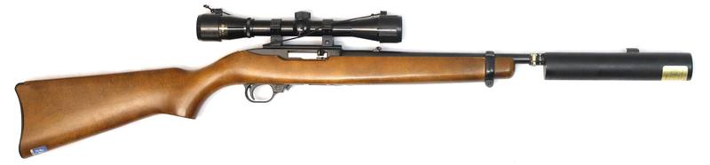 Buy 22 Ruger 10/22 Blued Wood 18" with Scope & Silencer in NZ New Zealand.