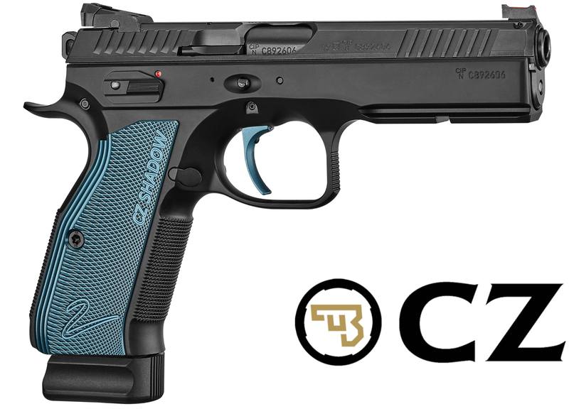 Buy 9mm CZ 75 Shadow 2 Single Action Blue Grip Pistol in NZ New Zealand.