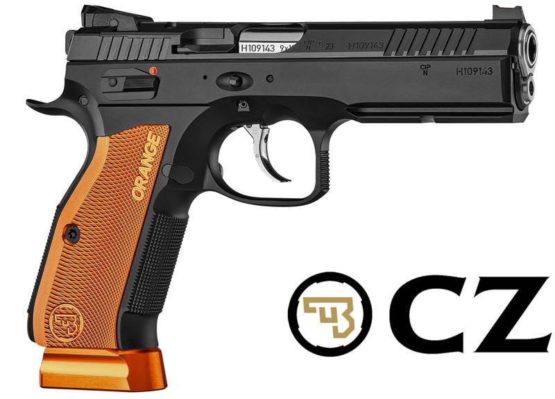 Buy 9mm CZ 75 Shadow 2 Orange Grips Optics Ready in NZ New Zealand.