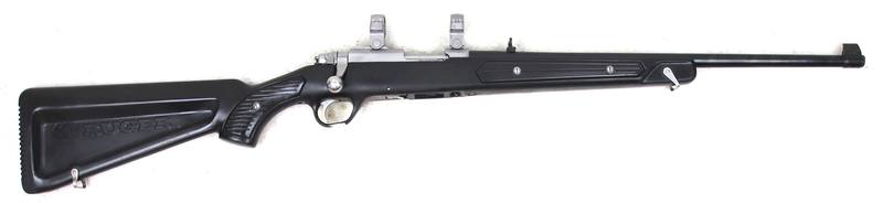 Buy 22 Mag Ruger 77/22 Stainless Synthetic with Rings in NZ New Zealand.