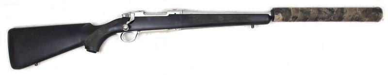 Buy 243 Ruger M77 Mk2 Stainless Synthetic 20" with Silencer in NZ New Zealand.