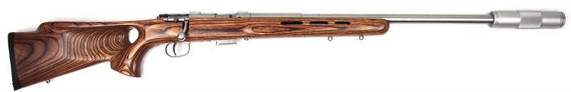 Buy 22 Mag Savage 93 Stainless Laminate 20" with Silencer in NZ New Zealand.