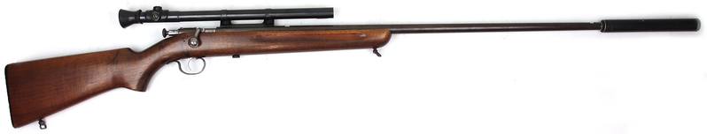 Buy 22 Winchester 67A Blued Wood 27" with Scope & Silencer in NZ New Zealand.