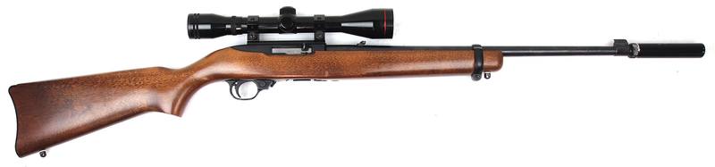 Buy 22 Ruger 10/22 Blued Wood 18" with Scope & Silencer in NZ New Zealand.