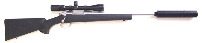 Buy 6.5 Creedmoor Howa 1500 Stainless Hogue with Scope & Silencer in NZ New Zealand.