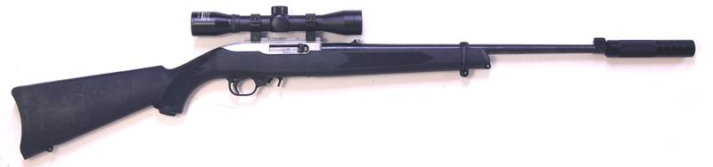 Buy 22 Ruger 10/22 Blued Synthetic with Scope & Silencer in NZ New Zealand.