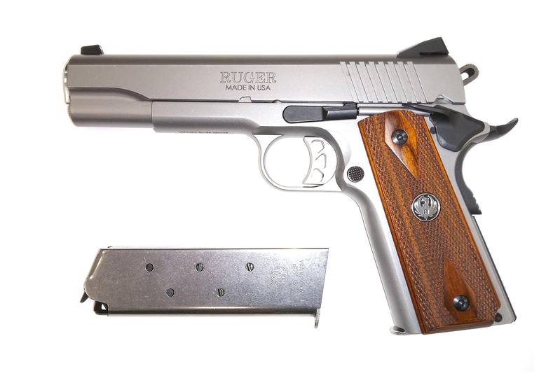 Buy 45acp Ruger SR1911 Government Stainless Wood 5" in NZ New Zealand.