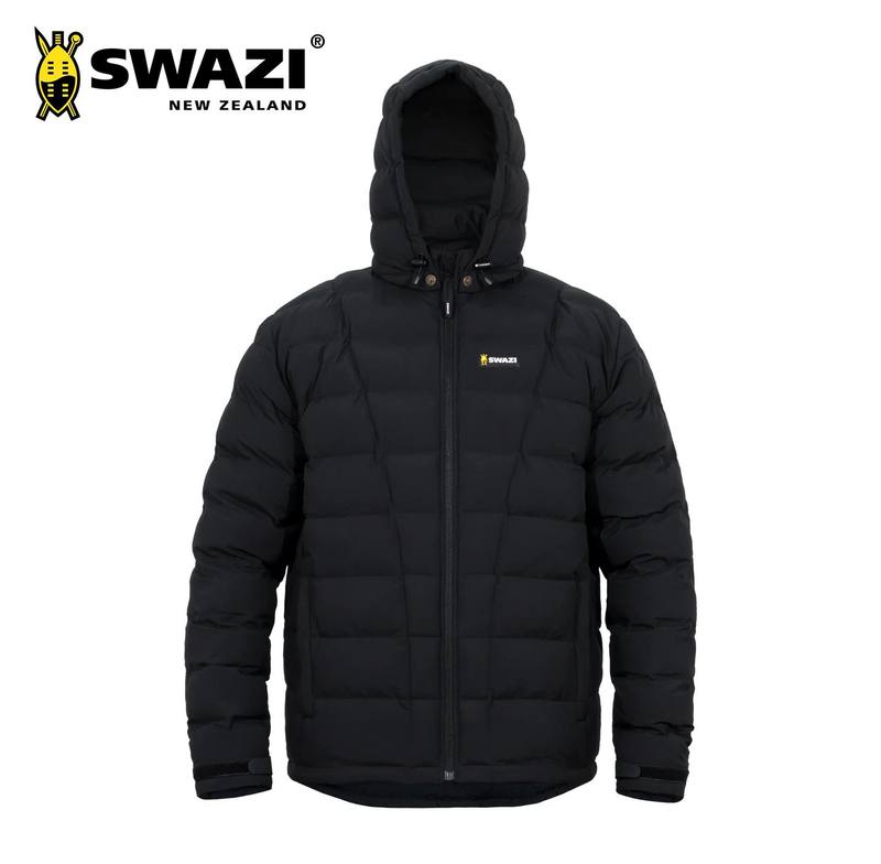 Buy Swazi Puffadder Puffer Jacket Black in NZ New Zealand.