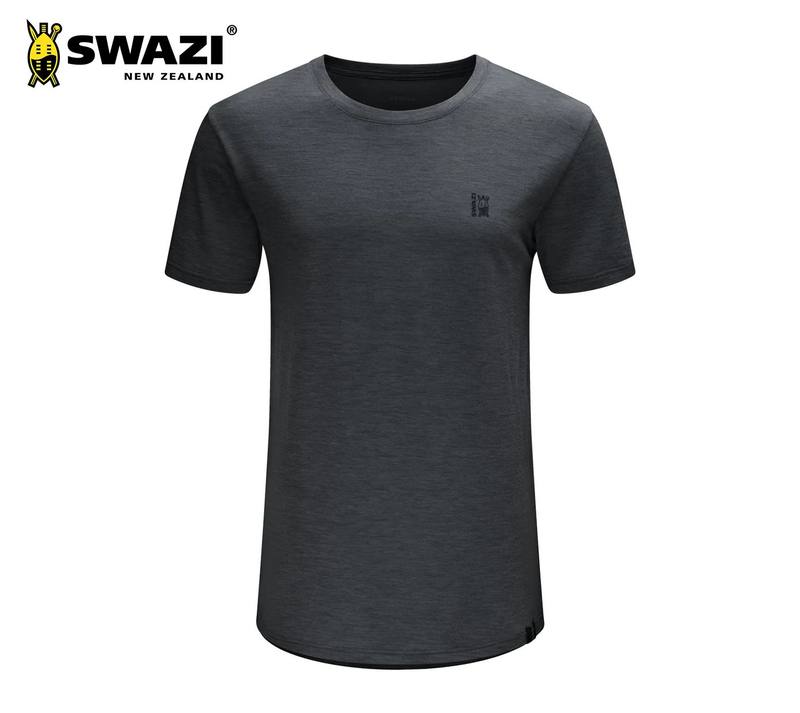 Buy Swazi Hoodoo Merino Tee - Iron Sand in NZ New Zealand.