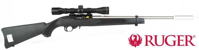 Buy 22 Ruger 10/22 Stainless/Synthetic with 4x32 Scope and Suppressor in NZ New Zealand.