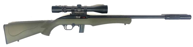Buy 22 Rossi 7022 Blued Synthetic 18" with 4x32 Scope & Silencer in NZ New Zealand.