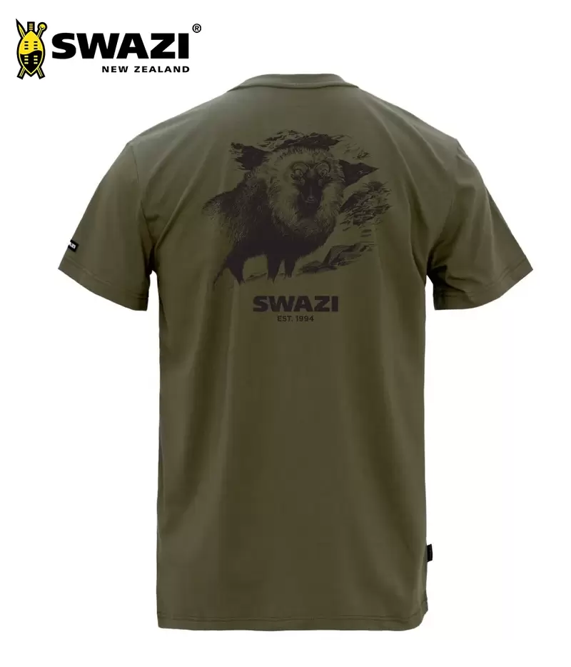 Buy Swazi Reverse Tahr Tee | Choose Size in NZ New Zealand.