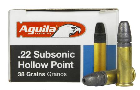 Buy Aguila 22LR Subsonic 38gr Lead Hollow Point 873fps *Choose Quantity* in NZ. 