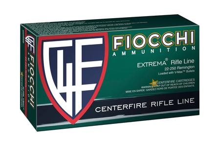 Buy Fiocchi 22-250 Extrema 55gr Polymer Tip Hornady V-Max *20 Rounds in NZ. 