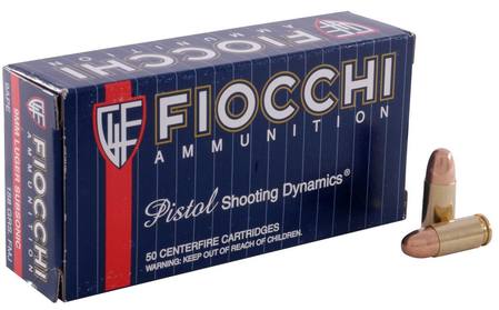 Buy Fiocchi 9mm Shooting Dynamics 158gr Full Metal Jacket Subsonic *50 Rounds in NZ. 